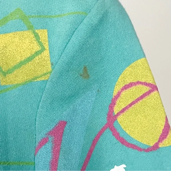 Fifth Sun Colorful Geometric Abstract Art 90s Inspired Retro Print Sweatshirt - Picture 9 of 11